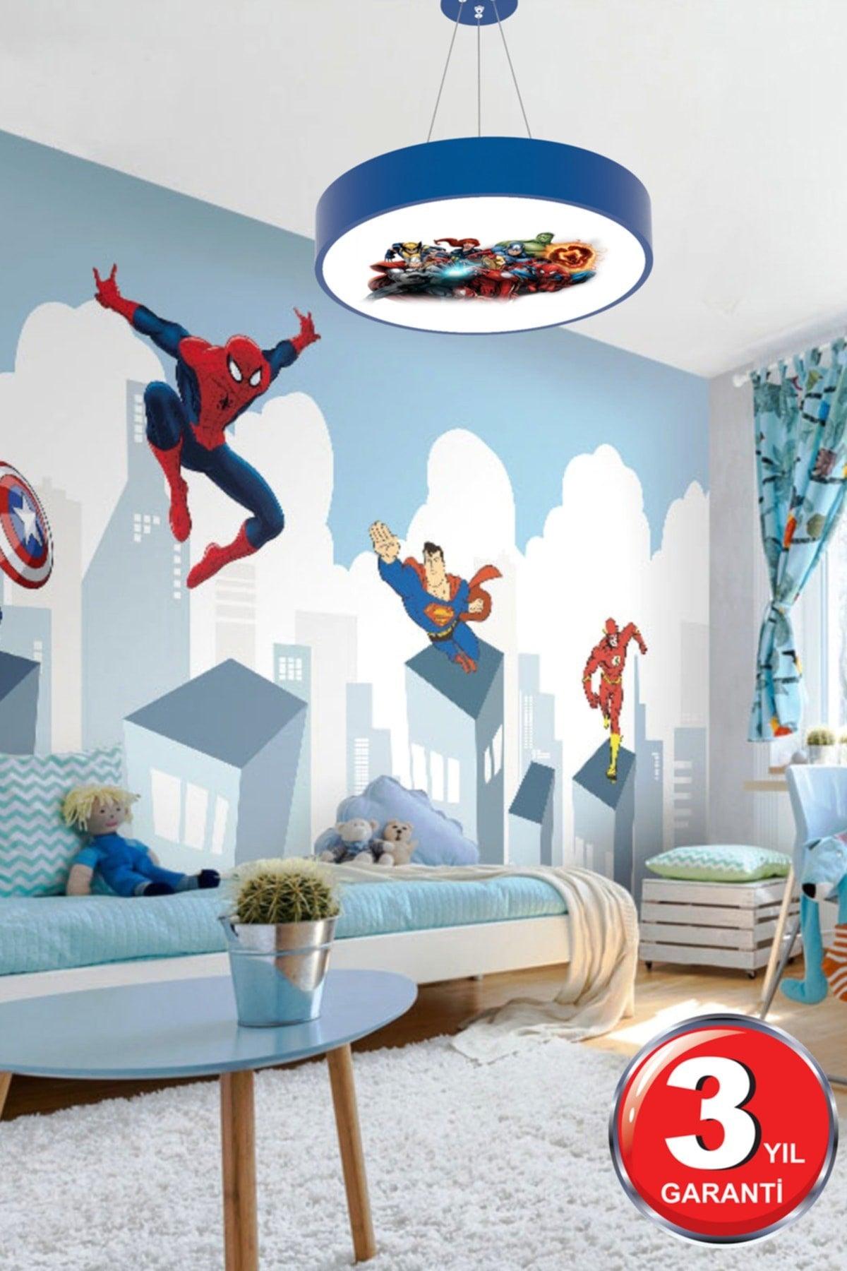 Drum-40cm Avengers Modern Led Kids Room Led Chandelier - Swordslife