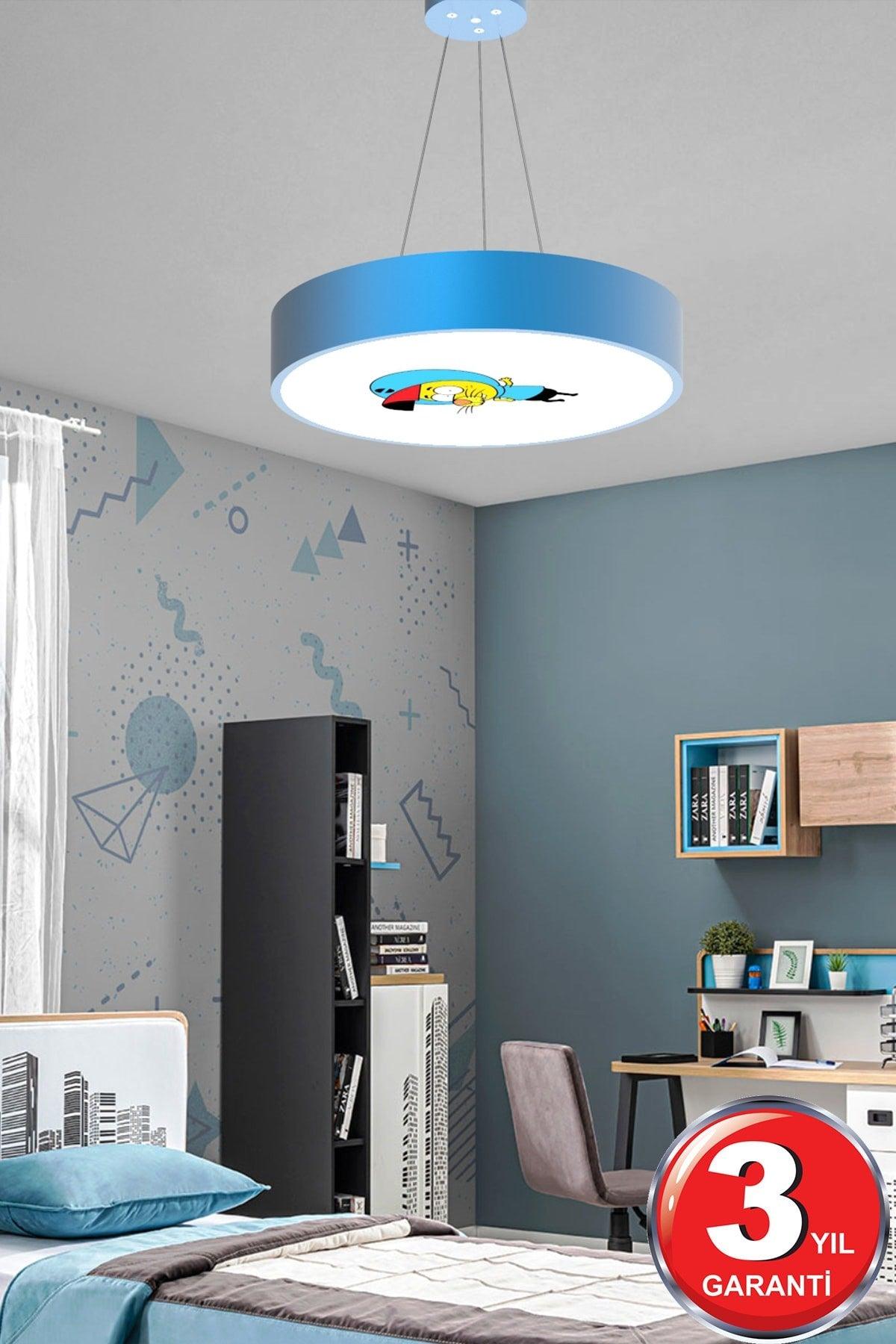 Drum-40cm ( King Şakir ) Modern Led Kids Room Led Chandelier - Swordslife