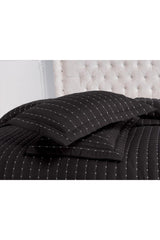 Dublin Double Quilted Bedspread Black - Swordslife