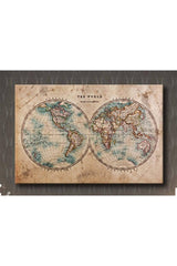 World Map Canvas Painting - Hrt102 - Swordslife