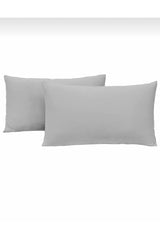 Plain Cotton 2-Pack Pillowcase 50x70 Cm Gray Color - Swordslife