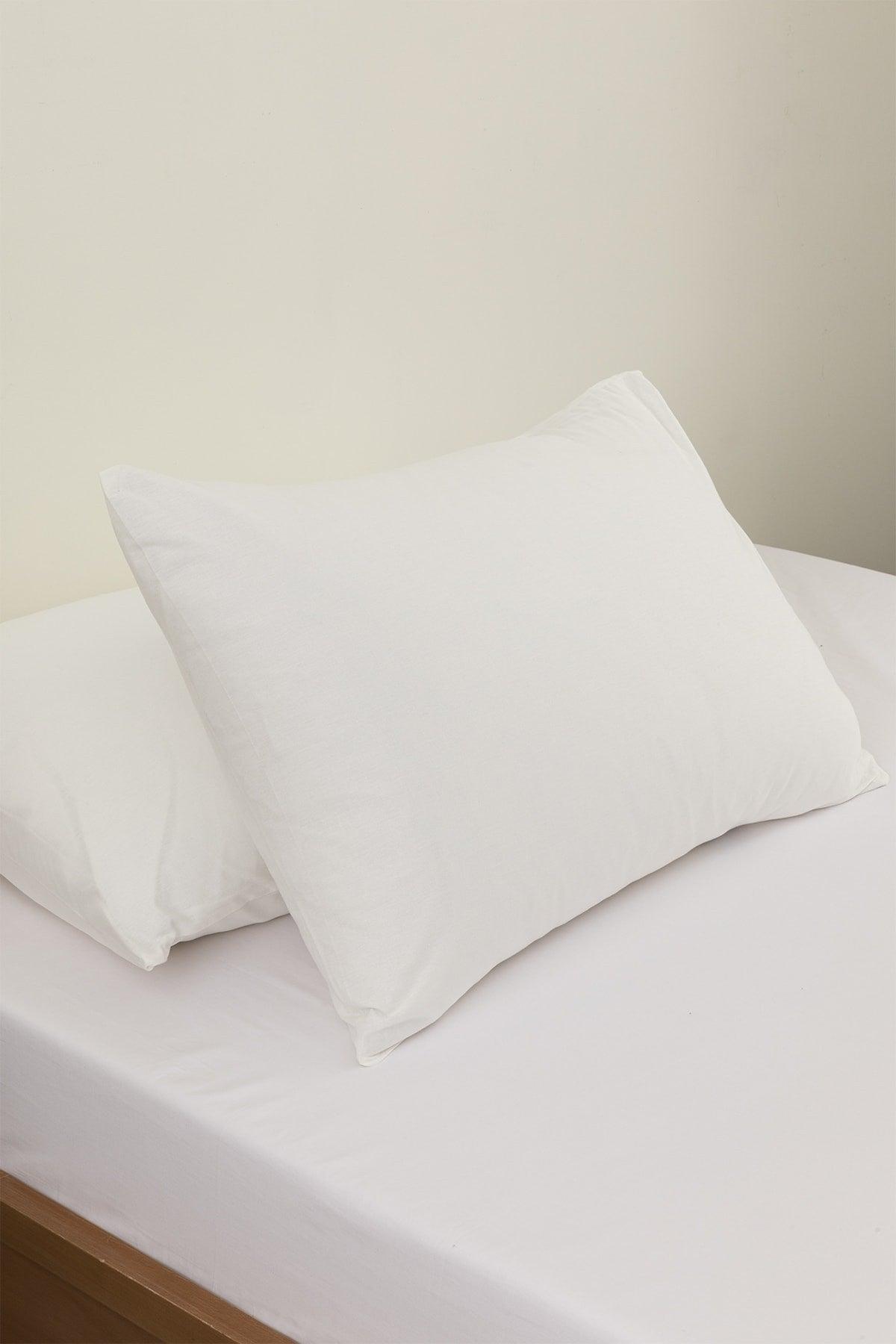 Plain Cotton 2-Pack Pillowcase 50x70 Cm Off White - Swordslife