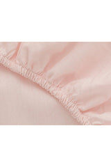 Plain Cotton Single Elastic Bed Sheet 100x200 Cm Powder Pink - Swordslife