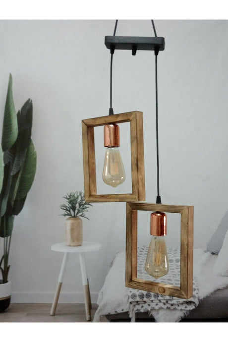 E27 Lampholder Rectangle 2 Chandelier - Swordslife