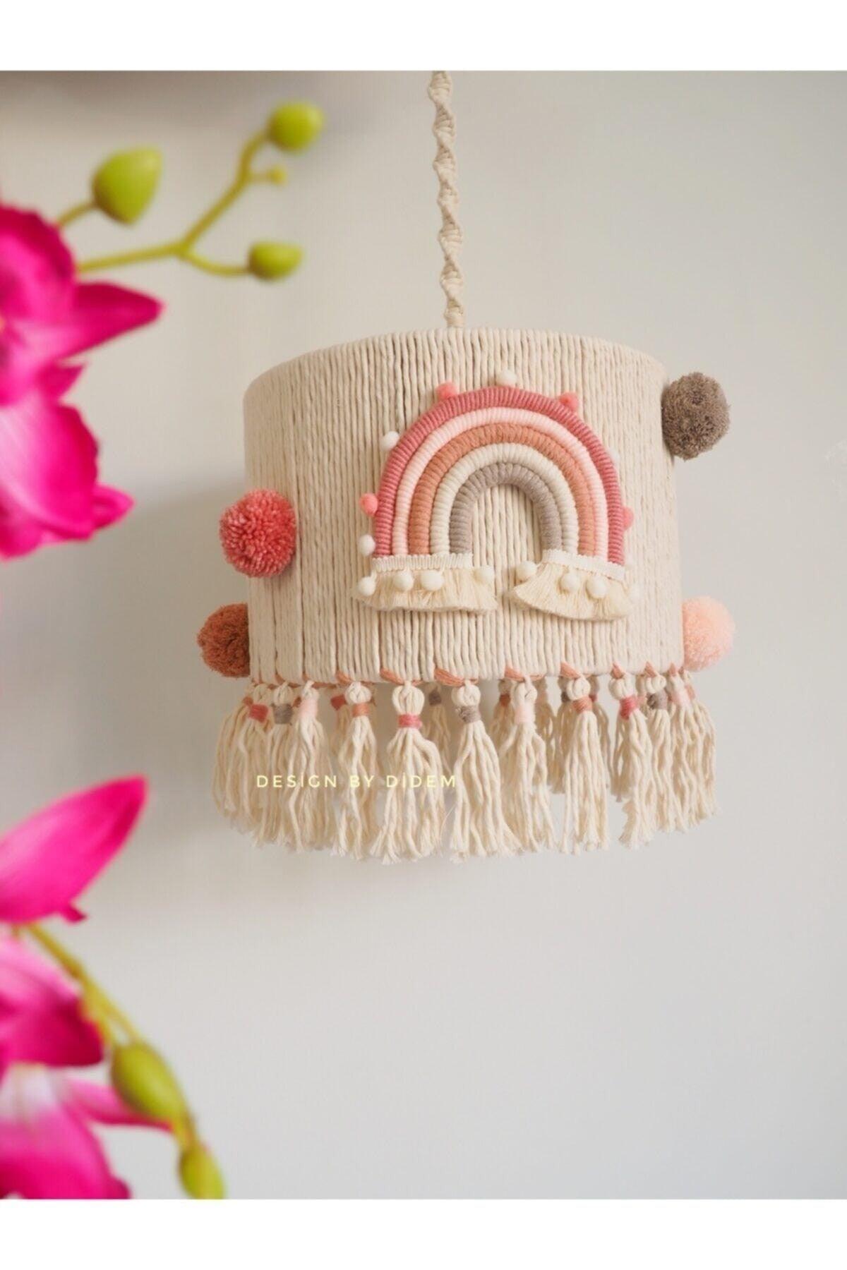 Ecru Rainbow Macrame Baby and Kids Room Chandelier - Swordslife