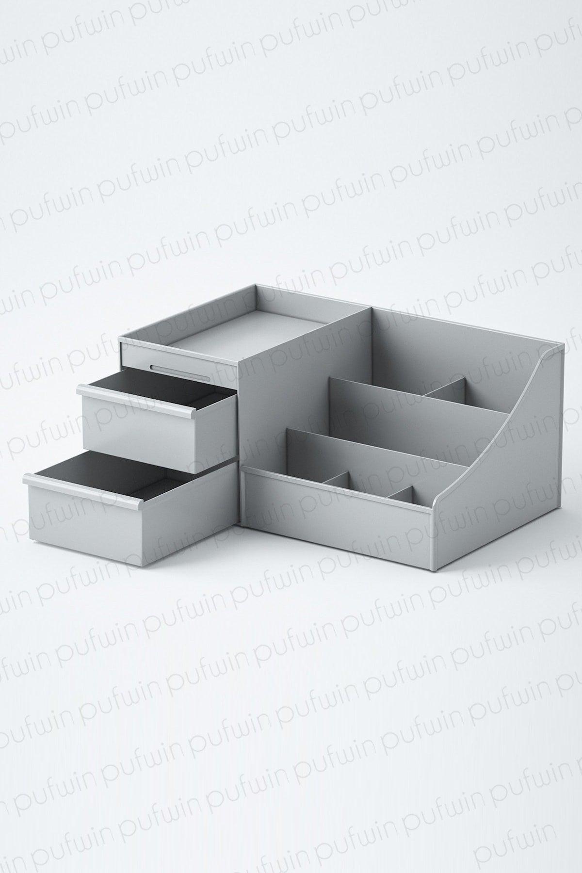 Elegance Cosmetics And Makeup Organizer Box Organizer Gray - Swordslife