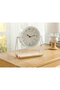 Elegance Metal Desk Clock 20x21x9cm White - Swordslife