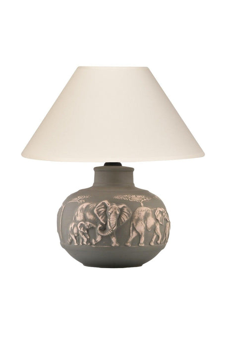 Elephant Ceramic Gray Lampshade - Swordslife