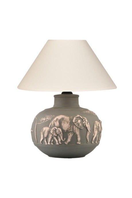 Elephant Ceramic Gray Lampshade - Swordslife