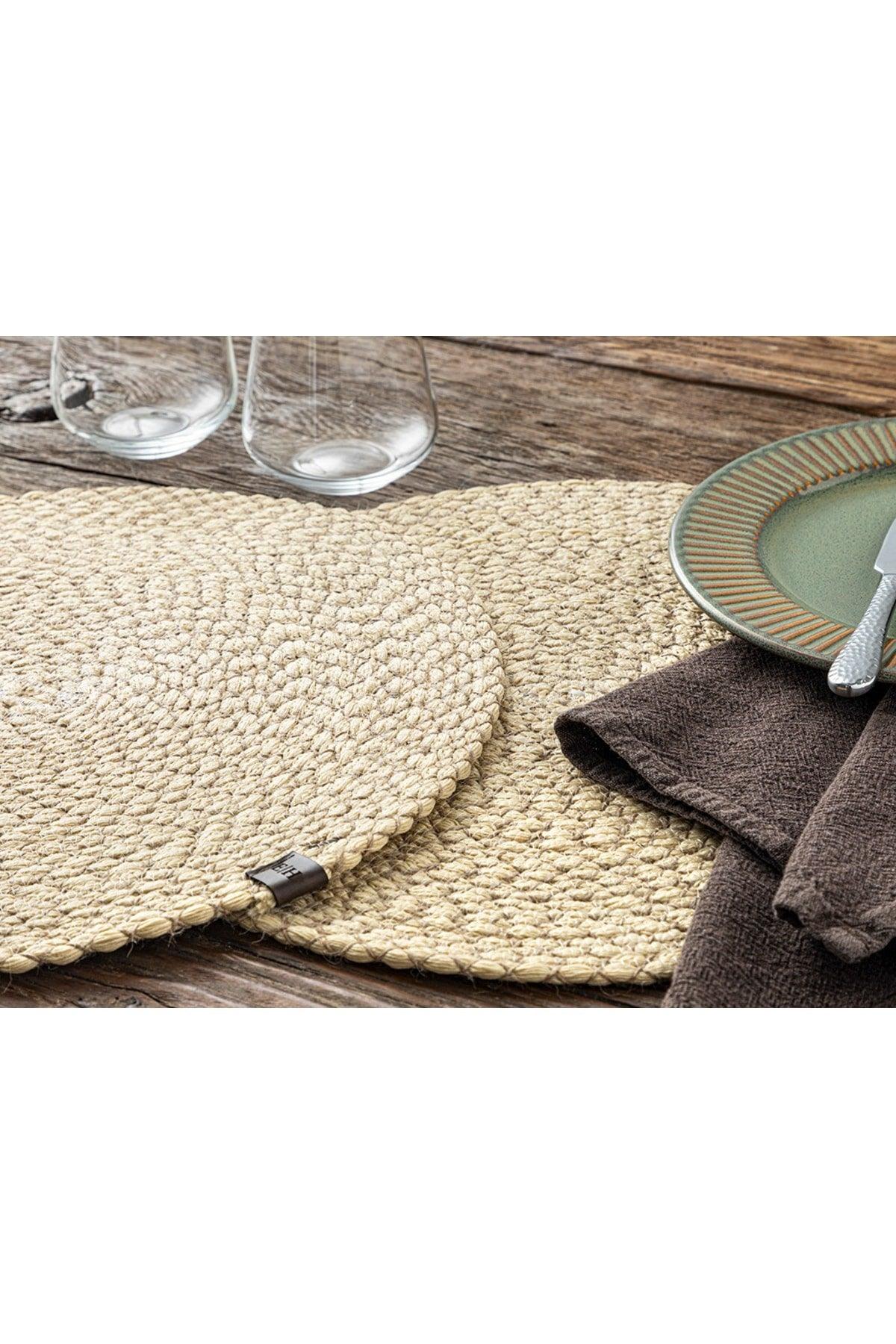 Elisa Jute 2 Place Placemat 35 Cm Natural - Swordslife