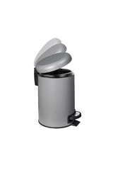 Elite Double Bathroom Set - Gray (3lt Trash Can + Toilet Brush) - Swordslife