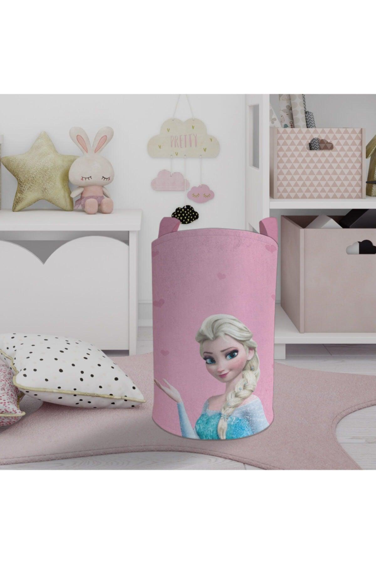 Elsa Patterned Toy Basket And Laundry Basket