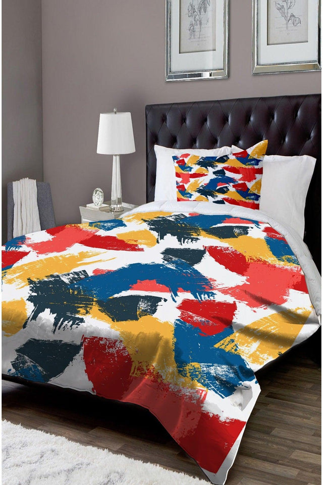 Else Patterned Single Bed Linen Duvet Cover Set Nyds-6 - Swordslife