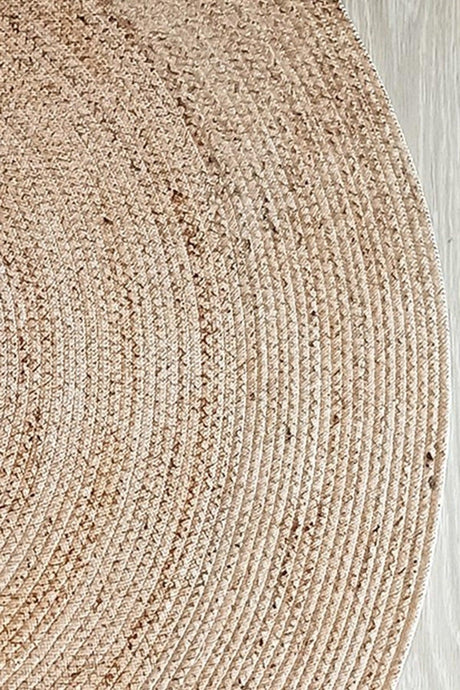 Else Straw Patterned Rope Jute Knitted Oval Bathroom Carpet Toilet Bowl Shower Front Mat - Swordslife