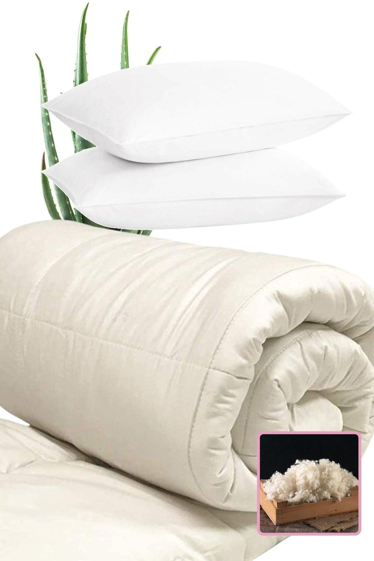 Fiber Duvet Double Aloe Vera Fabric And 2 Pillows - Swordslife