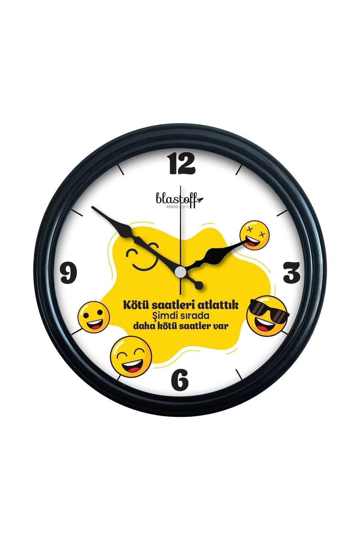 Funny Quiet Creative Gift Wall Clock With Emoji Design - Swordslife