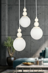 Endless 3rd Chandelier White White Glass - Swordslife