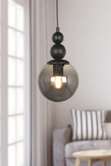 Endless Single Chandelier Black Smoked Glass - Swordslife