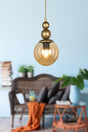 Endless Single Chandelier Tumbled Honey Glass