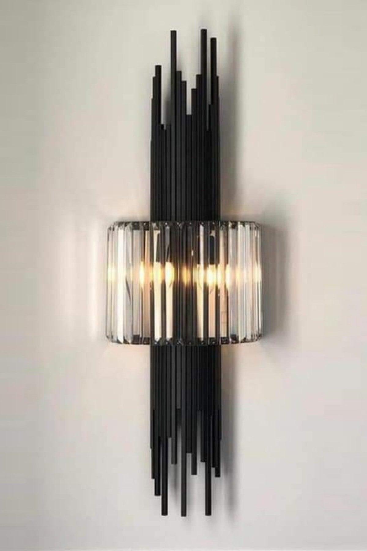 Eng Home Lighting Luxury Wall Sconce With Black Crystal Hat - Swordslife