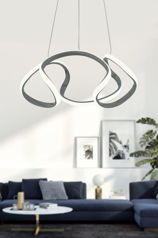 Enzo Smoked Modern Pendant Lamp Led Chandelier - Swordslife