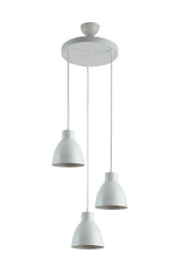 Enzo Special Design Modern Sports Decorative Cafe-kitchen White Color 3 Pcs Suspended Chandelier - Swordslife