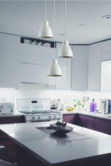 Enzo Special Design Modern Sports Decorative Cafe-kitchen White Color 3 Pcs Suspended Chandelier - Swordslife