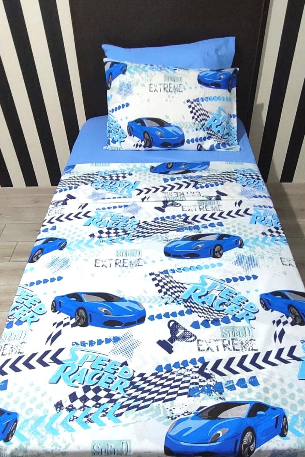 Boy Blue Trolley Single Duvet Cover Set - Swordslife