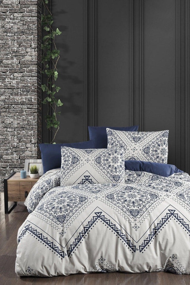 Ethnic Patterned Double 100% Cotton Duvet Cover Set - Swordslife