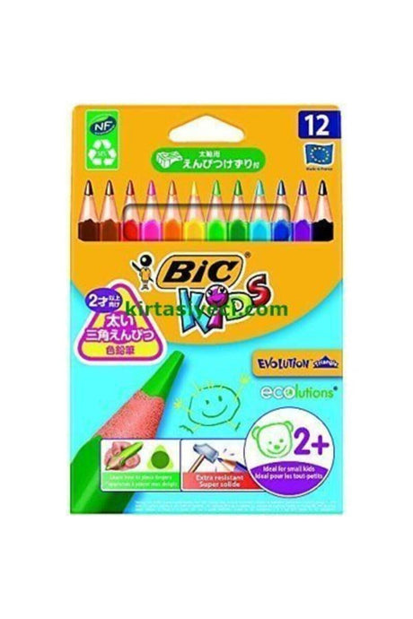 Evolution Triangle Jumbo Dry Crayons 12 Pcs