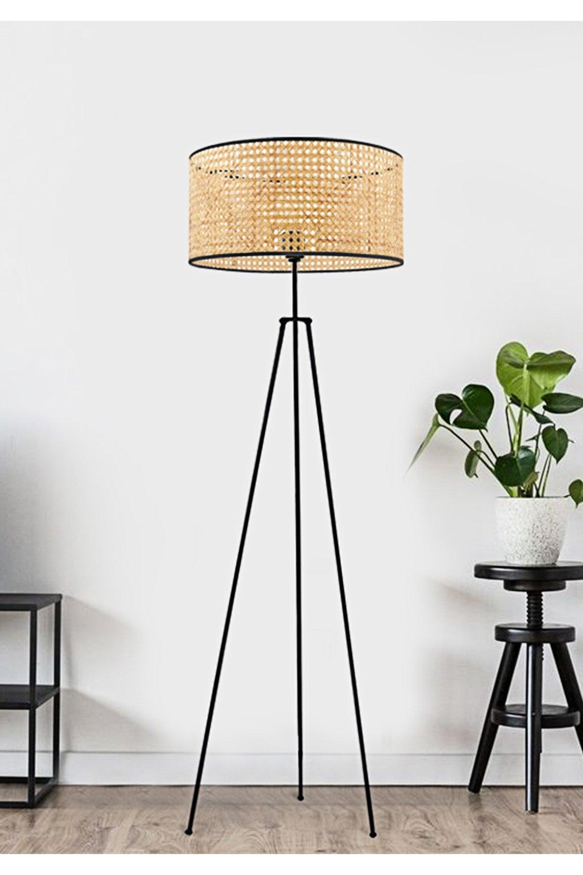 Exclusive Hazeran Rattan Floor Lamp - Swordslife