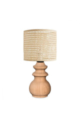 Exclusive Rattan Hazeran Natural Wood Body Lampshade - Swordslife