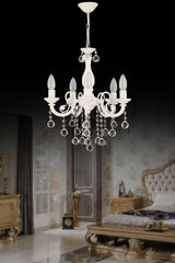 Cast Iron 5 White Chandelier - Swordslife