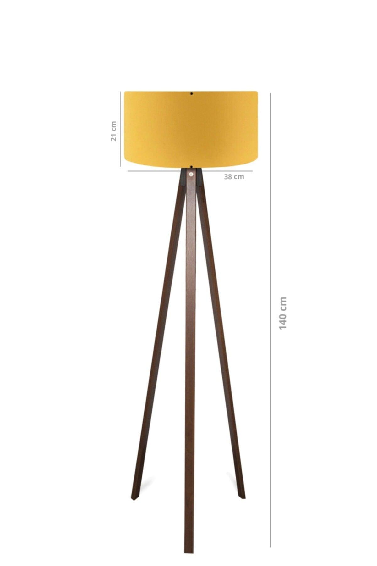 Practical Wooden Tripod Floor Lamp with Fabric Head Ayd-2216 - Swordslife