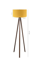 Practical Wooden Tripod Floor Lamp with Fabric Head Ayd-2216 - Swordslife