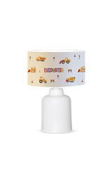 Fabric Printed Construction Machinery Kids Room Lampshade Ayd-3050 - Swordslife