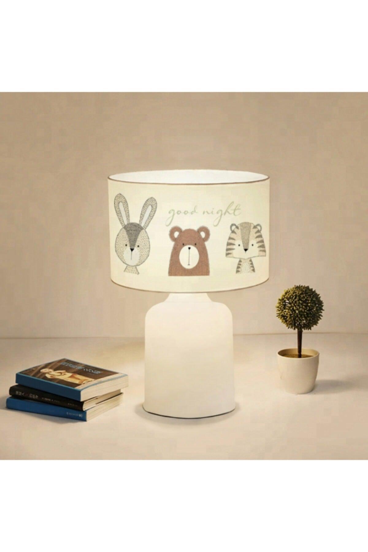 Fabric Printed Rabbit And Friends Kids Room Lampshade Ayd-3054 - Swordslife