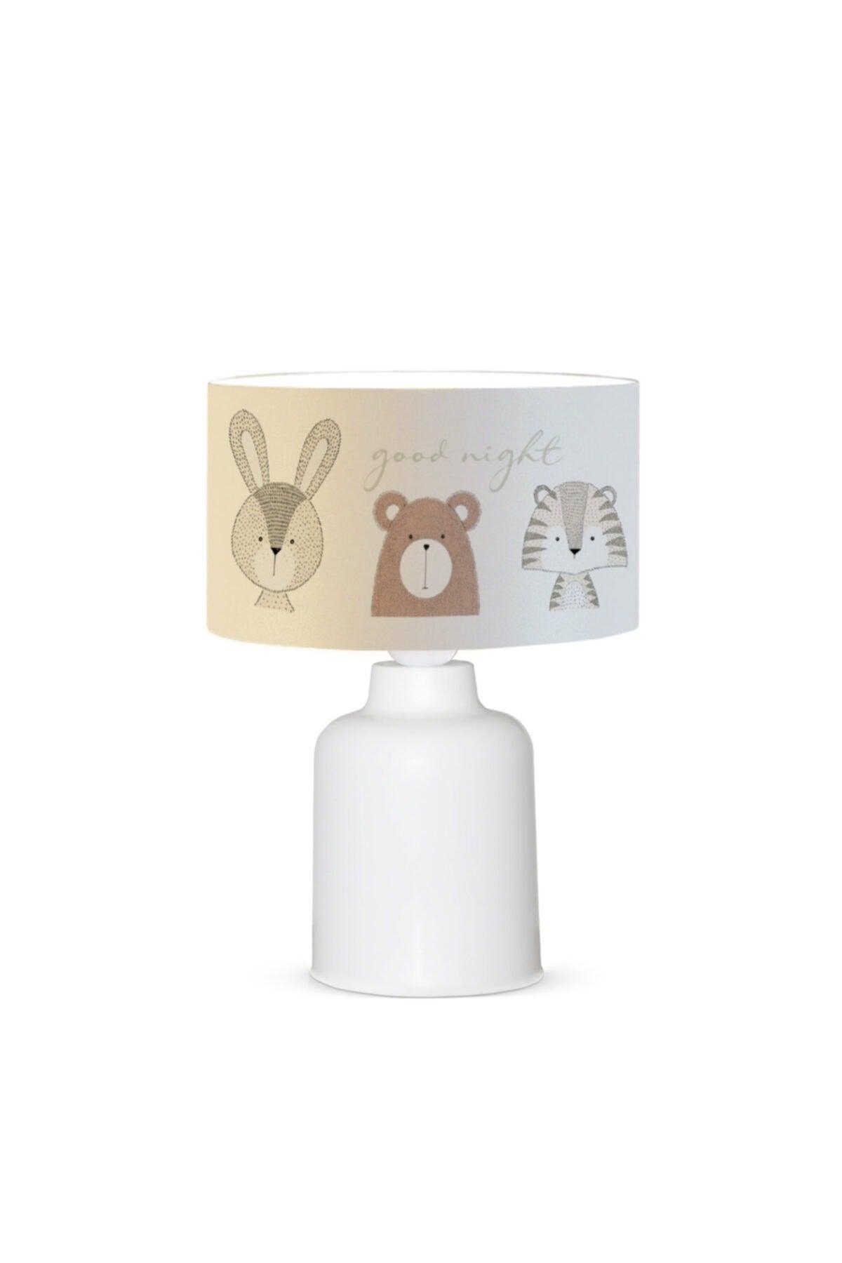 Fabric Printed Rabbit And Friends Kids Room Lampshade Ayd-3054 - Swordslife