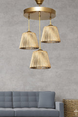 Faible Triple Chandelier Natural Hnmd-42 - Swordslife