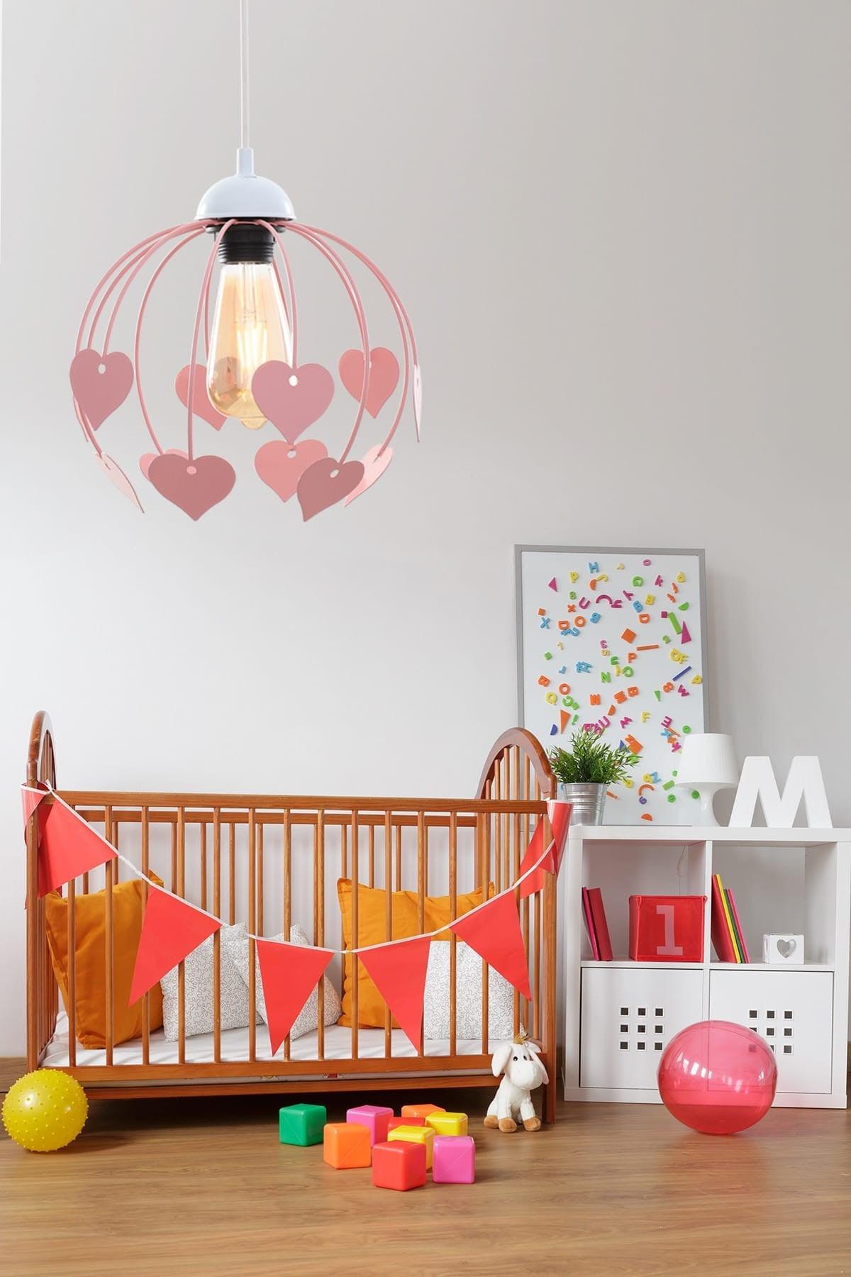 Fairy Single Pink Heart Chandelier - Swordslife