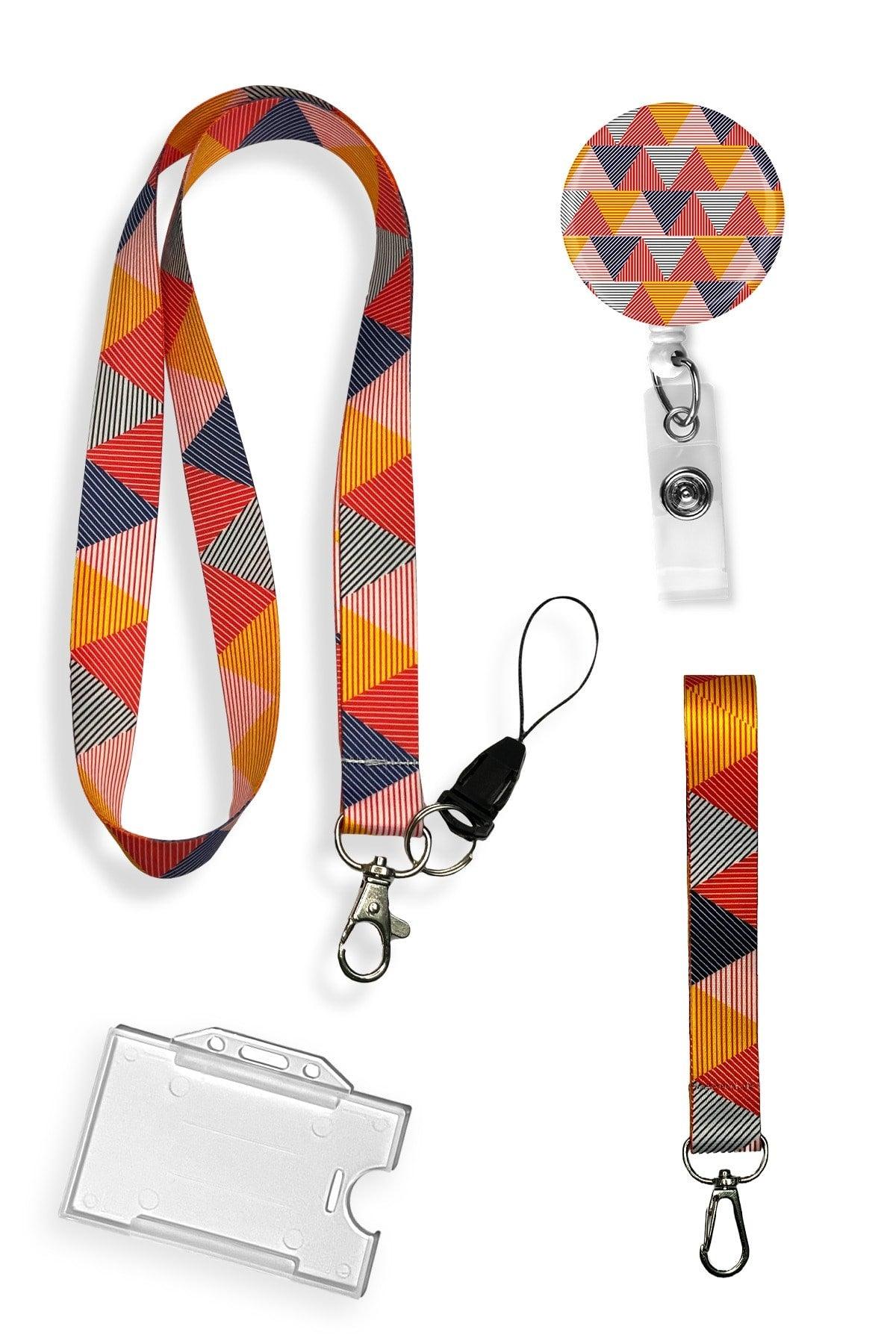 Colorful 4 Pcs Set Neck Rope Phone Strap