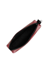 Faux Leather Red Pointed Pencil Case