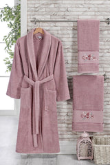 Fedora 6 Piece Family Bath Robe Set Soft