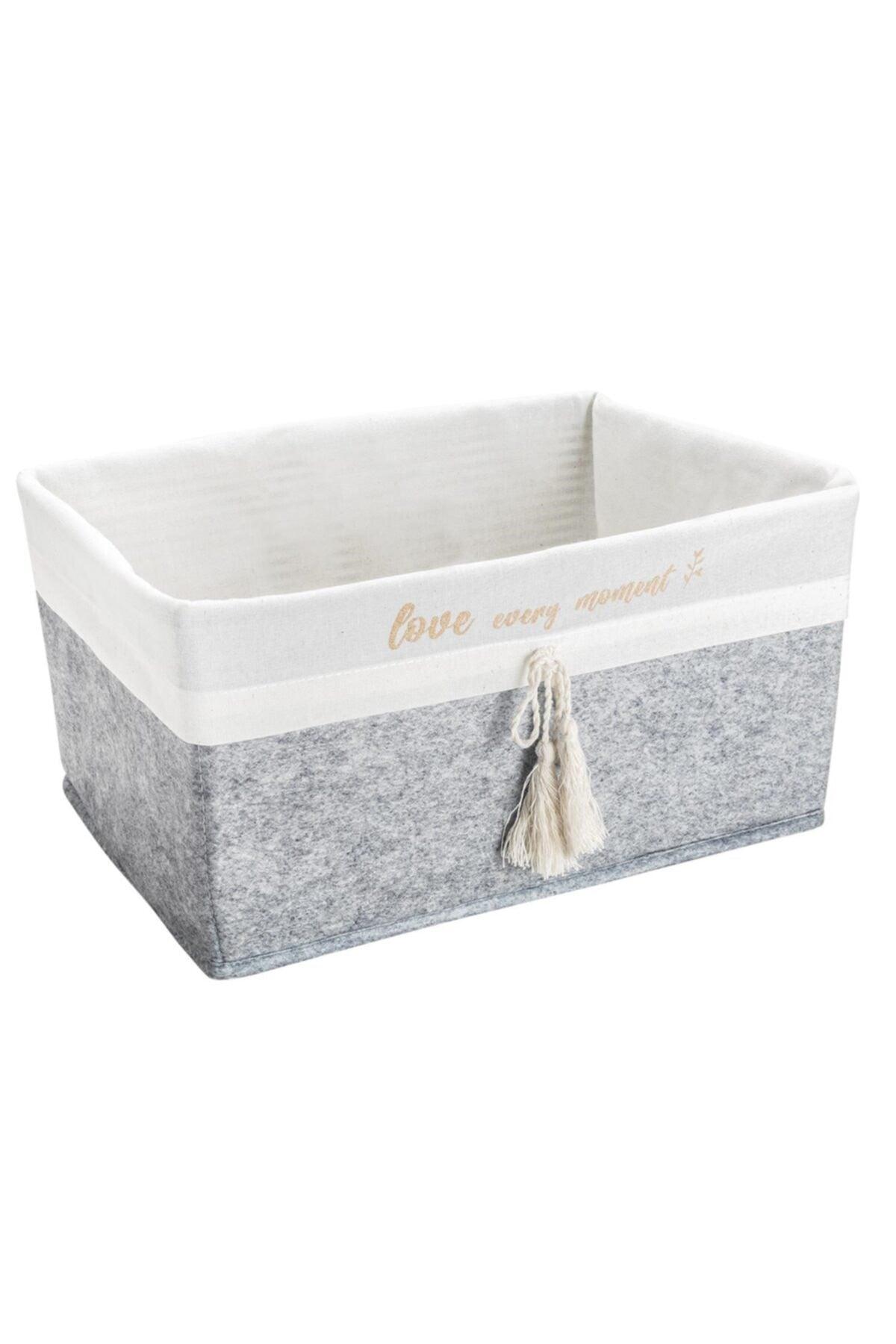 Felt Rectangular Mini Organizer, Gray Organizer Basket - Swordslife