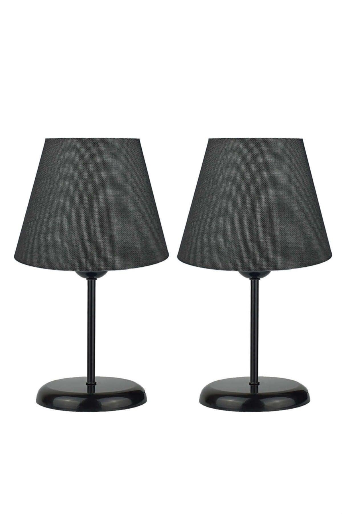 Fiesta Sun Double Metal Leg Lampshade Table Lamp - Black Leg (black) - Swordslife