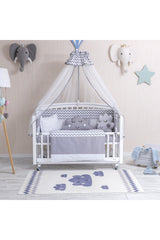 Figured Gray Crib Baby Sleeping Set 60x120 - Swordslife