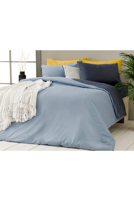 Plain Cotton Double Duvet Cover Set