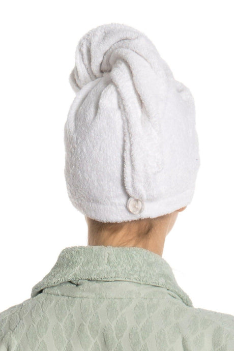 Flat Eponge Button Towel Hair Drying Cap - Swordslife