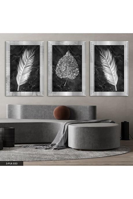 Flower Leaf Silver 3 Piece Plexiglass Mirrored Table - Swordslife