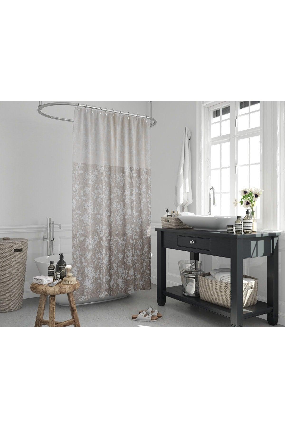 Floral Shower Curtain-bathroom Shower Accessory